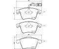 HELLA PAGID Sada brzdovch destiek HPG 8DB 355 011-171, 8DB 355 011-171