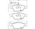 HELLA PAGID Sada brzdovch destiek HPG 8DB 355 011-211, 8DB 355 011-211