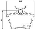 HELLA PAGID Sada brzdovch destiek HPG 8DB 355 011-501, 8DB 355 011-501