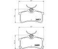 HELLA PAGID Sada brzdovch destiek HPG 8DB 355 011-511, 8DB 355 011-511