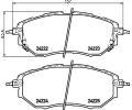 HELLA PAGID Sada brzdovch destiek HPG 8DB 355 012-031, 8DB 355 012-031