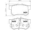 HELLA PAGID Sada brzdovch destiek HPG 8DB 355 012-061, 8DB 355 012-061