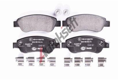 HELLA PAGID Sada brzdovch destiek HPG 8DB 355 012-141, 8DB 355 012-141