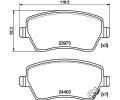 HELLA PAGID Sada brzdovch destiek HPG 8DB 355 012-301, 8DB 355 012-301