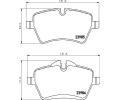 HELLA PAGID Sada brzdovch destiek HPG 8DB 355 012-341, 8DB 355 012-341