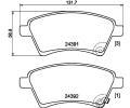 HELLA PAGID Sada brzdovch destiek HPG 8DB 355 012-511, 8DB 355 012-511