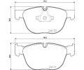 HELLA PAGID Sada brzdovch destiek HPG 8DB 355 012-541, 8DB 355 012-541