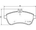 HELLA PAGID Sada brzdovch destiek HPG 8DB 355 012-581, 8DB 355 012-581