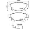 HELLA PAGID Sada brzdovch destiek HPG 8DB 355 012-781, 8DB 355 012-781