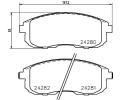 HELLA PAGID Sada brzdovch destiek HPG 8DB 355 012-901, 8DB 355 012-901