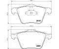 HELLA PAGID Sada brzdovch destiek HPG 8DB 355 013-001, 8DB 355 013-001