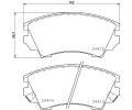 HELLA PAGID Sada brzdovch destiek HPG 8DB 355 013-041, 8DB 355 013-041