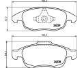 HELLA PAGID Sada brzdovch destiek HPG 8DB 355 013-341, 8DB 355 013-341