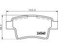 HELLA PAGID Sada brzdovch destiek HPG 8DB 355 013-361, 8DB 355 013-361