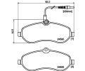 HELLA PAGID Sada brzdovch destiek HPG 8DB 355 013-411, 8DB 355 013-411