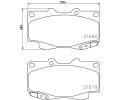 HELLA PAGID Sada brzdovch destiek HPG 8DB 355 013-481, 8DB 355 013-481