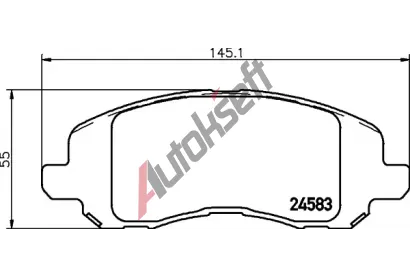 HELLA PAGID Sada brzdov�ch desti�ek HPG 8DB 355 013-491, 8DB 355 013-491