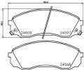 HELLA PAGID Sada brzdovch destiek HPG 8DB 355 013-541, 8DB 355 013-541