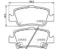 HELLA PAGID Sada brzdovch destiek HPG 8DB 355 013-571, 8DB 355 013-571