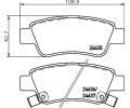 HELLA PAGID Sada brzdovch destiek HPG 8DB 355 013-591, 8DB 355 013-591