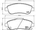 HELLA PAGID Sada brzdovch destiek HPG 8DB 355 013-611, 8DB 355 013-611