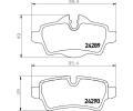 HELLA PAGID Sada brzdovch destiek HPG 8DB 355 013-661, 8DB 355 013-661