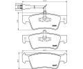 HELLA PAGID Sada brzdovch destiek HPG 8DB 355 013-841, 8DB 355 013-841