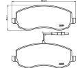 HELLA PAGID Sada brzdovch destiek HPG 8DB 355 013-871, 8DB 355 013-871
