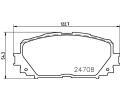 HELLA PAGID Sada brzdovch destiek HPG 8DB 355 013-901, 8DB 355 013-901