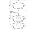 HELLA PAGID Sada brzdovch destiek HPG 8DB 355 014-241, 8DB 355 014-241