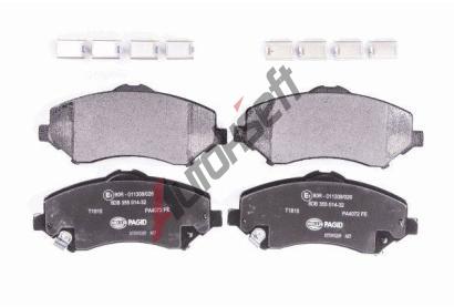 HELLA PAGID Sada brzdovch destiek HPG 8DB 355 014-321, 8DB 355 014-321