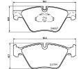 HELLA PAGID Sada brzdovch destiek HPG 8DB 355 014-351, 8DB 355 014-351
