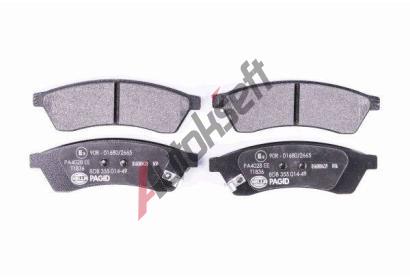 HELLA PAGID Sada brzdovch destiek HPG 8DB 355 014-491, 8DB 355 014-491