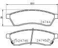 HELLA PAGID Sada brzdovch destiek HPG 8DB 355 014-491, 8DB 355 014-491