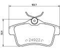 HELLA PAGID Sada brzdovch destiek HPG 8DB 355 014-531, 8DB 355 014-531