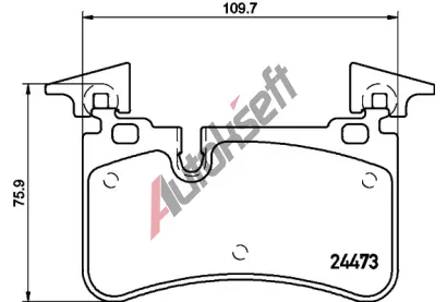HELLA PAGID Sada brzdovch destiek HPG 8DB 355 014-811, 8DB 355 014-811