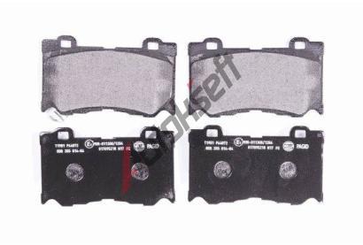 HELLA PAGID Sada brzdovch destiek HPG 8DB 355 014-841, 8DB 355 014-841