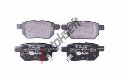 HELLA PAGID Sada brzdovch destiek HPG 8DB 355 014-991, 8DB 355 014-991