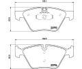 HELLA PAGID Sada brzdovch destiek HPG 8DB 355 015-031, 8DB 355 015-031