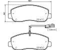 HELLA PAGID Sada brzdovch destiek HPG 8DB 355 015-291, 8DB 355 015-291
