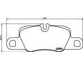 HELLA PAGID Sada brzdovch destiek HPG 8DB 355 015-651, 8DB 355 015-651