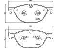 HELLA PAGID Sada brzdovch destiek HPG 8DB 355 015-701, 8DB 355 015-701