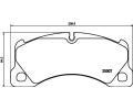 HELLA PAGID Sada brzdovch destiek HPG 8DB 355 015-801, 8DB 355 015-801