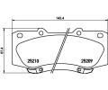 HELLA PAGID Sada brzdovch destiek HPG 8DB 355 015-821, 8DB 355 015-821