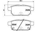 HELLA PAGID Sada brzdovch destiek HPG 8DB 355 015-871, 8DB 355 015-871
