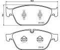 HELLA PAGID Sada brzdovch destiek HPG 8DB 355 016-021, 8DB 355 016-021