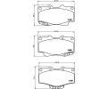HELLA PAGID Sada brzdovch destiek HPG 8DB 355 016-401, 8DB 355 016-401