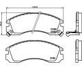 HELLA PAGID Sada brzdovch destiek HPG 8DB 355 016-531, 8DB 355 016-531