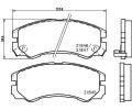 HELLA PAGID Sada brzdovch destiek HPG 8DB 355 016-611, 8DB 355 016-611