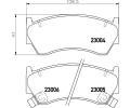 HELLA PAGID Sada brzdovch destiek HPG 8DB 355 016-661, 8DB 355 016-661